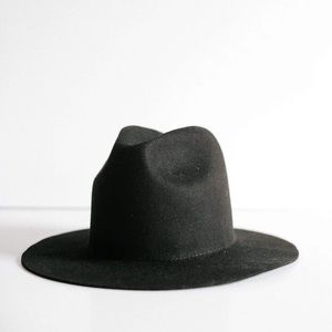 GIGI PIP Black Billie tall flat Fedora M/L NWT